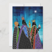 星の空の下で贈り物を運ぶ3匹のマギ 招待状 (正面)