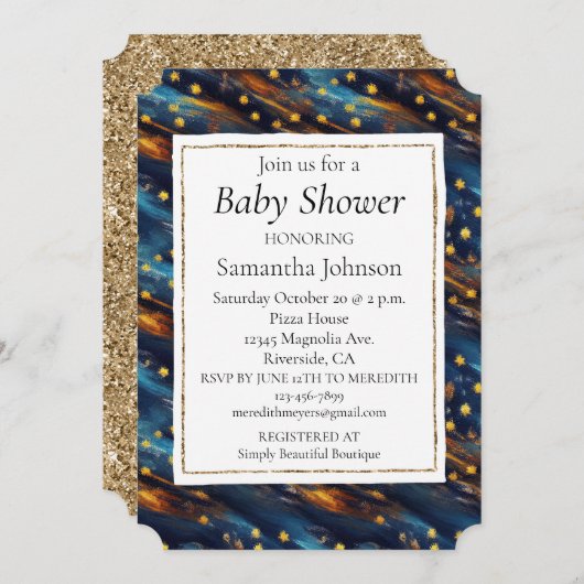 星の空 招待状 (正面/裏面)