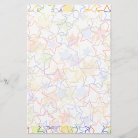 星の筆記用紙のための範囲 便箋 (正面)