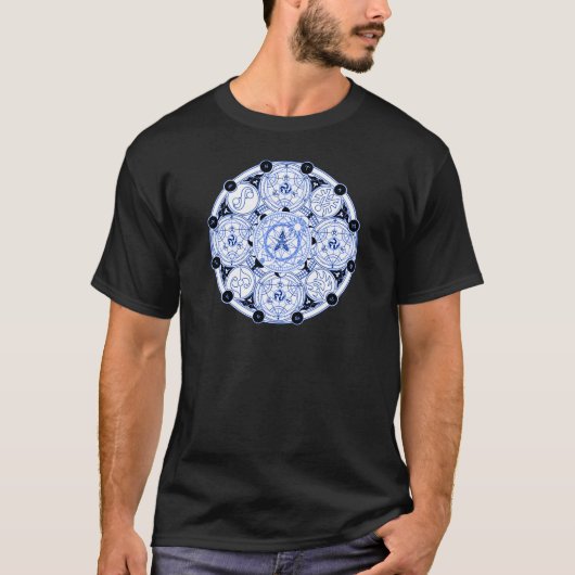 星の精神的な円 Tシャツ (正面)