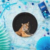 星の紙皿の下のトラ ペーパープレート (パーティー)