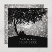 星の結婚式招待状で書かれる 招待状 (正面/裏面)