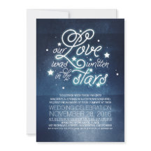 星の結婚式招待状