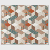 星の継ぎ目のない継ぎ足し模様。ヴィンテージバック ラッピングペーパー (フラット)