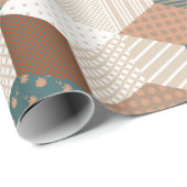 星の継ぎ目のない継ぎ足し模様。ヴィンテージバック ラッピングペーパー (ロールコーナー)