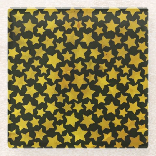 星の背景 ガラスコースター (正面)