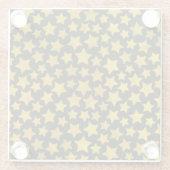 星の背景 ガラスコースター (裏面)