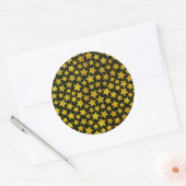 星の背景 ラウンドシール (封筒)