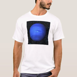 星の背景(太陽系)が付いている惑星ネプチューン Tシャツ