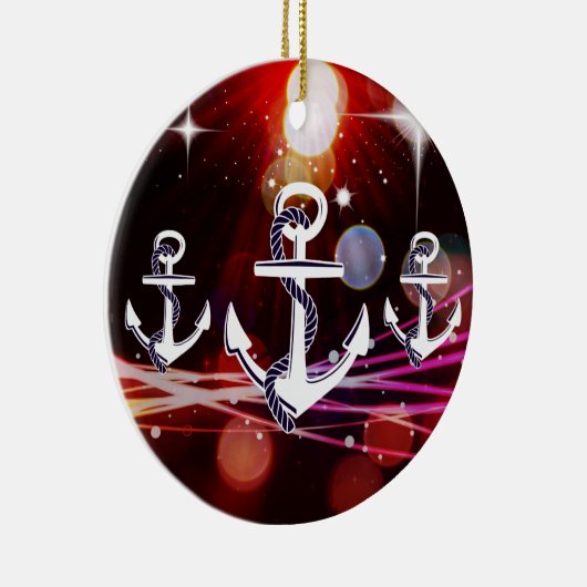 星の航海のな抽象デザインに私を固定して下さい セラミックオーナメント (右)