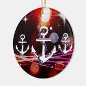 星の航海のな抽象デザインに私を固定して下さい セラミックオーナメント (左)