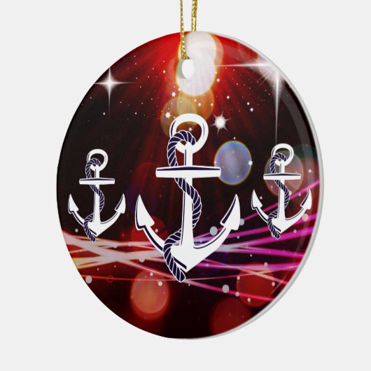 星の航海のな抽象デザインに私を固定して下さい セラミックオーナメント (左)
