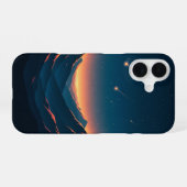 星の落下のレトロバレー iPhone 16ケース (裏面横)