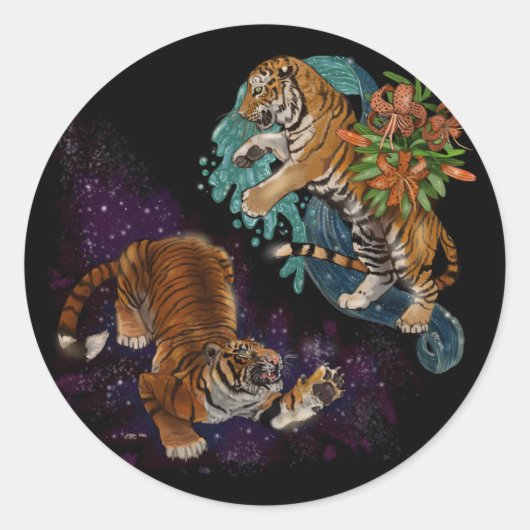 星の虎の運命 ラウンドシール (正面)