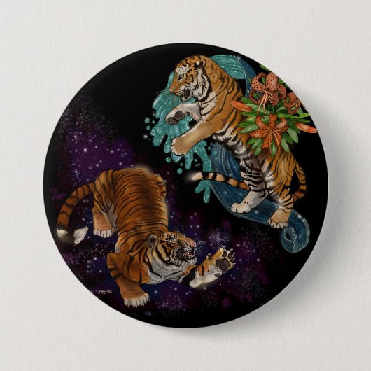 星の虎の運命 缶バッジ (正面)