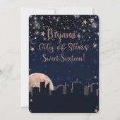 星の街 ローズゴールド スターズ ブルー 天空 招待状 (正面)