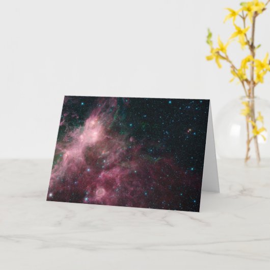 星の誕生と死を示す赤外線 カード (黄色い花)