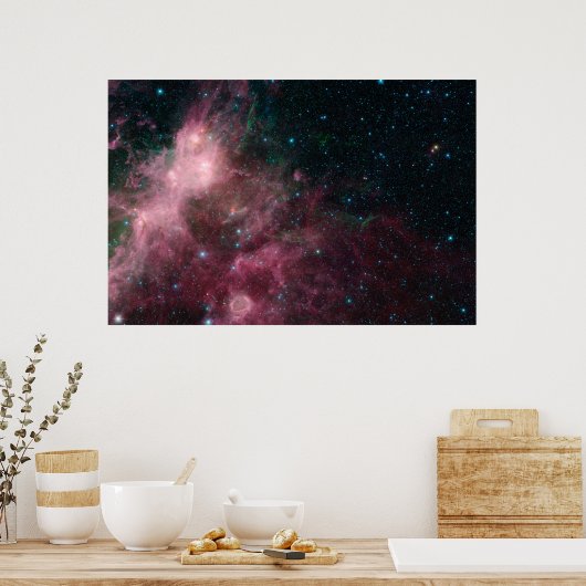 星の誕生と死を示す赤外線 ポスター (キッチン)