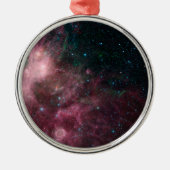 星の誕生と死を示す赤外線 メタルオーナメント (正面)
