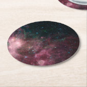 星の誕生と死を示す赤外線 ラウンドペーパーコースター (アングル)