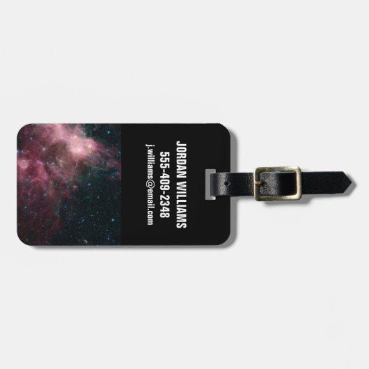 星の誕生と死を示す赤外線 ラゲッジタグ (正面横)