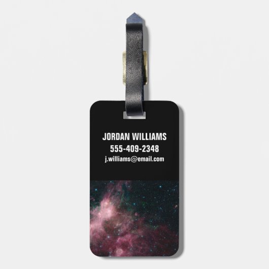 星の誕生と死を示す赤外線 ラゲッジタグ (裏面縦)