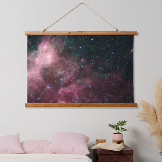 星の誕生と死を示す赤外線 吊り下げ型タペストリー (寝室)