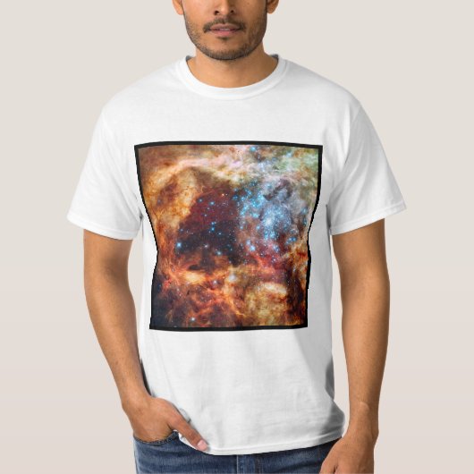 星の誕生宇宙創造スタークラスター星雲 Tシャツ (正面)