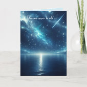 星の誕生日に願い事をする カード (正面)