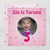 星の誕生日の招待状 招待状 (正面/裏面)