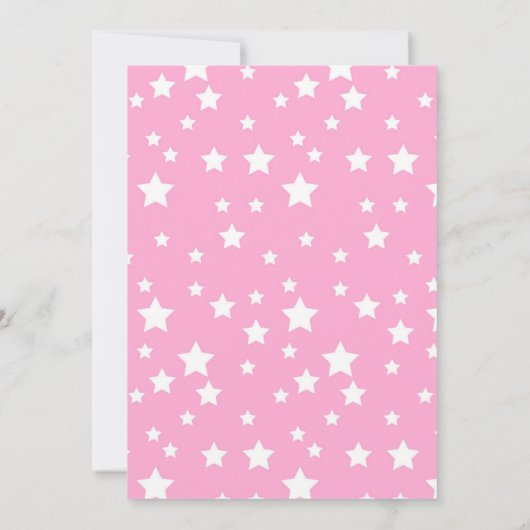 星の赤ちゃんシャワービンゴでクマかわいい赤ちゃん 招待状 (裏面)