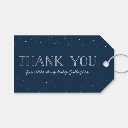 星の赤ちゃんシャワー感謝していユー ギフトタグ (正面(横))