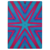 星の赤と青の幾何学的 クリップボード (裏面)