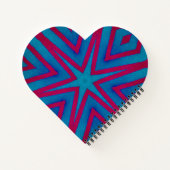 星の赤と青の幾何学的 ノートブック (裏面)