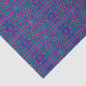 星の赤と青の幾何学的 薄葉紙 (詳細)