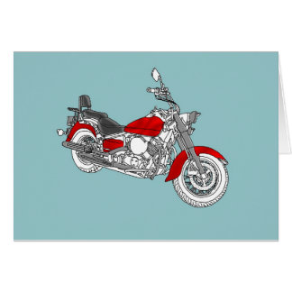 星の赤のバイク