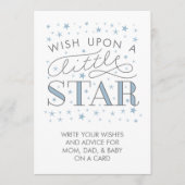 星の赤ん坊のベビーの願いのサイン アドバイスカード (正面)
