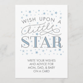 星の赤ん坊のベビーの願いのサイン アドバイスカード