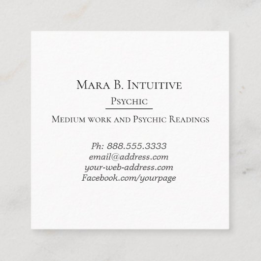 *~*星の超音波中色 スクエア名刺 (裏面)