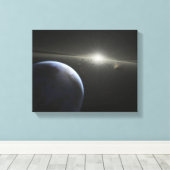 星の軌道にある巨大なのまわりに小惑星帯 キャンバスプリント (インサイチュ (ウッドフロア))