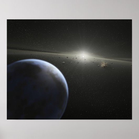 星の軌道にある巨大なのまわりに小惑星帯 ポスター (正面)
