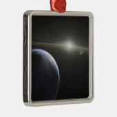 星の軌道にある巨大なのまわりに小惑星帯 メタルオーナメント (右)