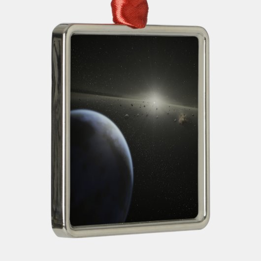 星の軌道にある巨大なのまわりに小惑星帯 メタルオーナメント (右)
