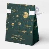 星の輝きに導かれたエメラルドゴールドのウェディングギフト フェイバーボックス (裏面サイド)