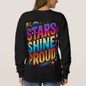 星の輝き誇りを持った スウェットシャツ (裏面)