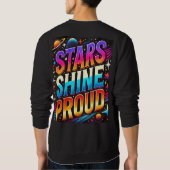 星の輝き誇りを持った スウェットシャツ (裏面)