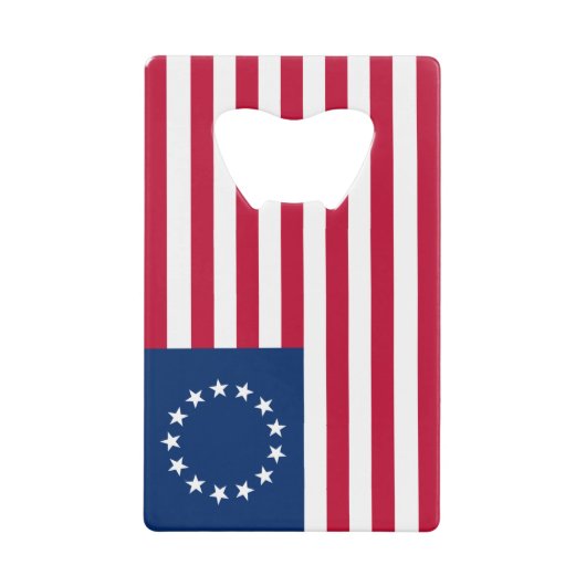 星の輪,ベッツィ・ロスのアメリカ国旗 クレジットカード栓抜き (正面)