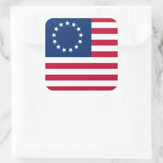 星の輪,ベッツィ・ロスのアメリカ国旗 スクエアシール (バッグ)