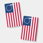 星の輪，ベッツィ・ロスのアメリカ国旗 バッジ (正面＆裏面)