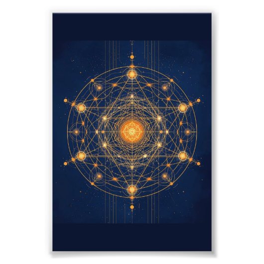 星の配置: 内なる光の幾何学 フォトプリント            (正面)